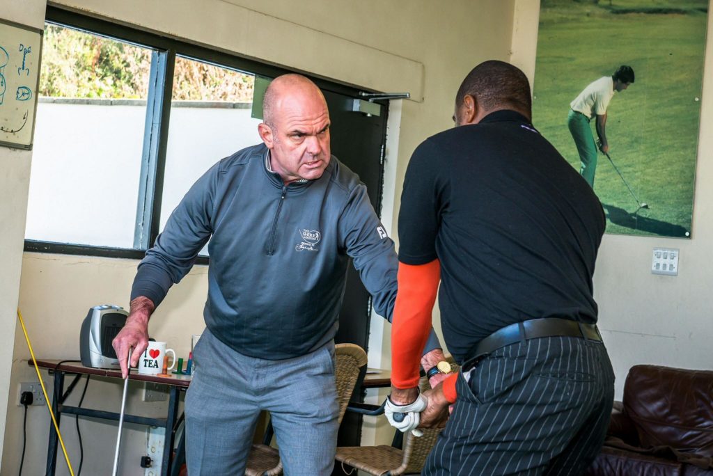 Lee Cox, World Long Driving coach at The Shire London Golf Club.